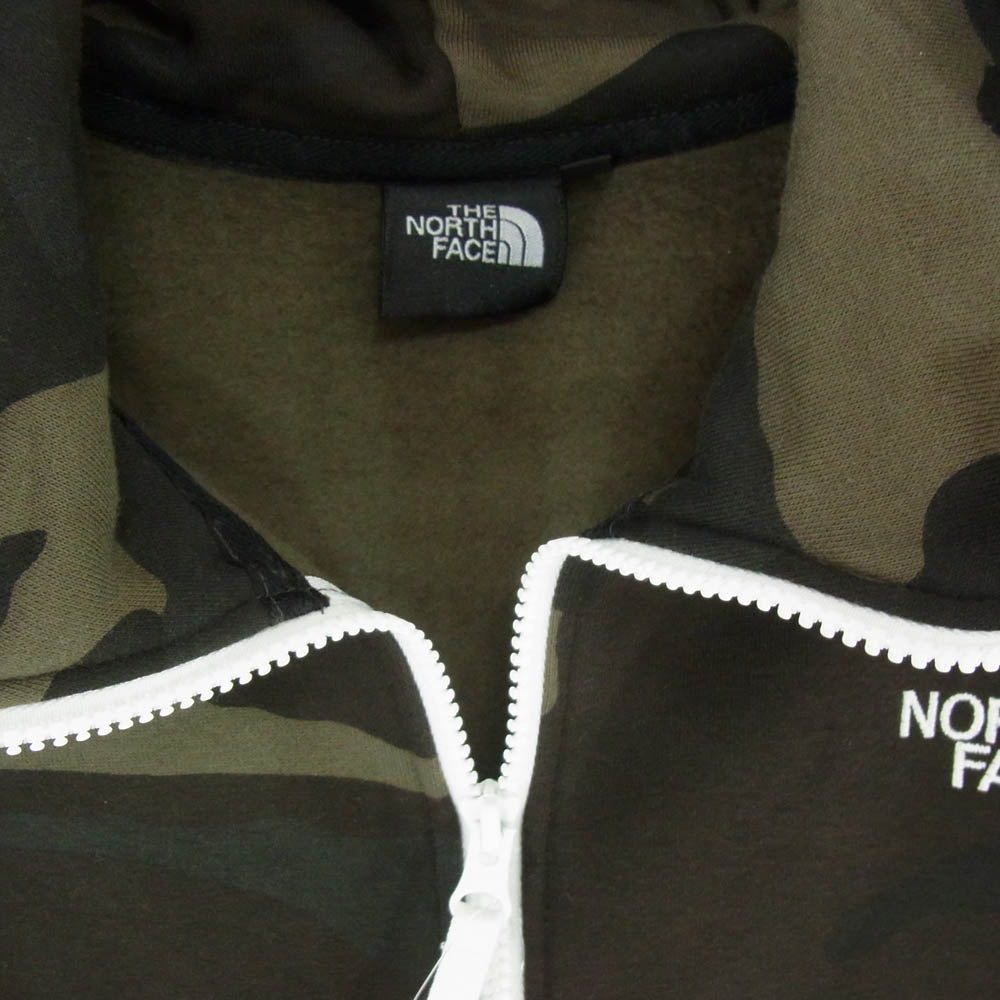 THE NORTH FACE ノースフェイス NT62131 NOVELTY REVIEW F/Z HOODIE ノベルティ リアビュー フルジップ フーディ パーカー カーキ系 M【中古】