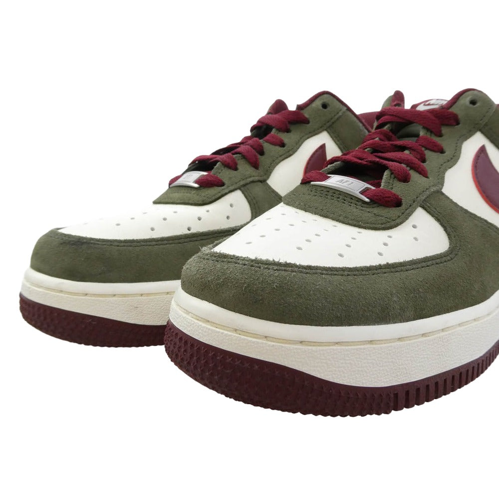 NIKE ナイキ FQ8714-302 Air Force 1 Low Cargo Khaki Pale Ivory Dark Team Red エアフォース1 ロー カーゴカーキ ペールアイボリー ダークチームレッド スニーカー カーキ系 26【中古】