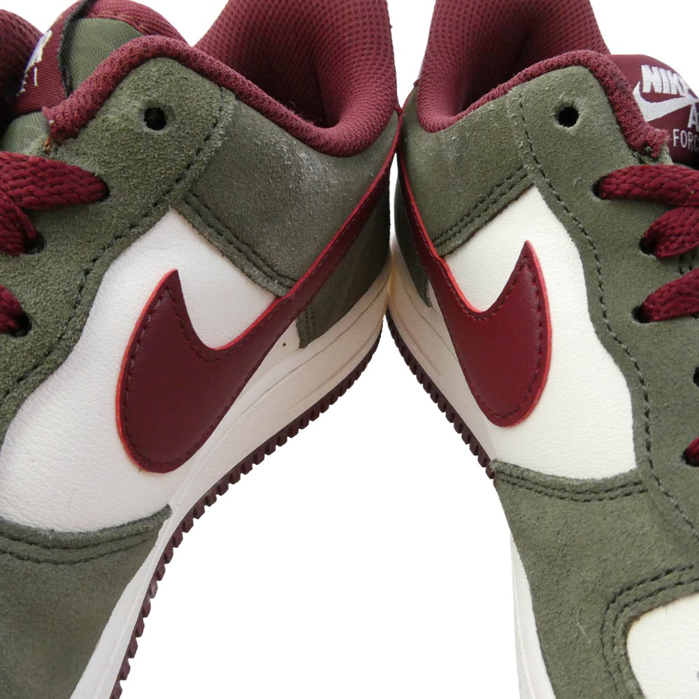 NIKE ナイキ FQ8714-302 Air Force 1 Low Cargo Khaki Pale Ivory Dark Team Red エアフォース1 ロー カーゴカーキ ペールアイボリー ダークチームレッド スニーカー カーキ系 26【中古】