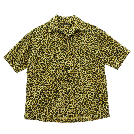 MINEDENIM マインデニム 26SS 2604-5003 Leopard Print Flannel S.S Open Collar SH レオパード プリント オープンカラー 半袖シャツ イエロー系 M【中古】