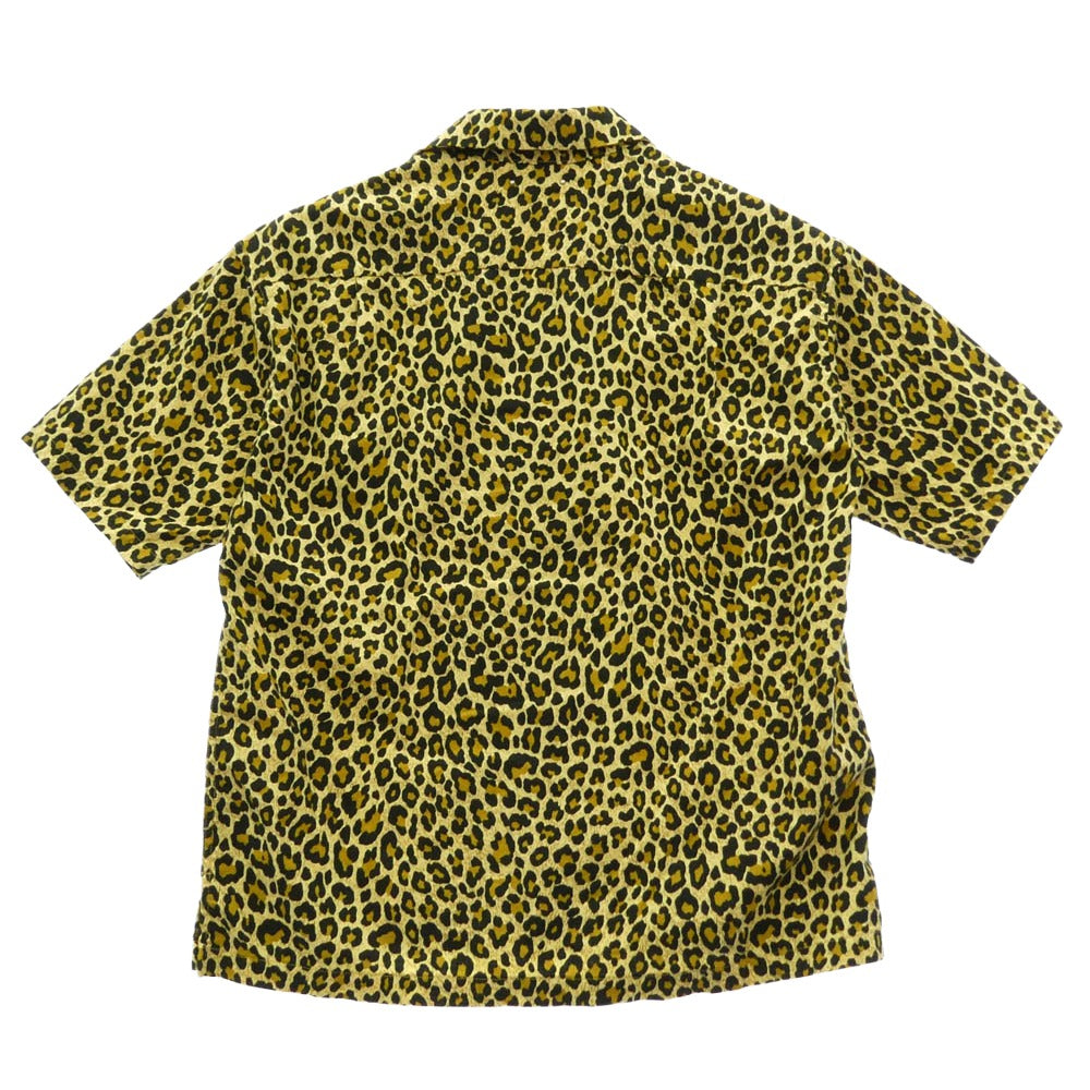 MINEDENIM マインデニム 26SS 2604-5003 Leopard Print Flannel S.S Open Collar SH レオパード プリント オープンカラー 半袖シャツ イエロー系 M【中古】