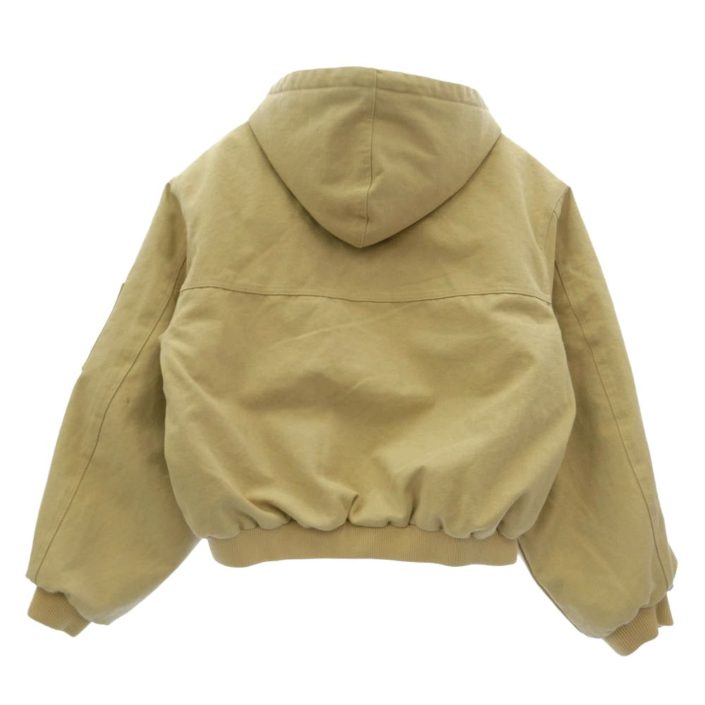 シンゾウ Shige 15oz Washed Khaki Canvas Clasp Bomber Jacket キャンバス クラスプ ボンバー ファイヤーマン ジャケット ベージュ系 S【中古】
