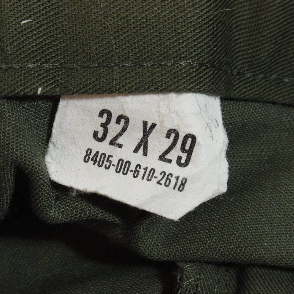 ヴィンテージ DLA100-87-C-0393 80s U.S.ARMY 米軍実物 トラウザー ユーティリティ パンツ ベイカーパンツ カーキ系 32【中古】