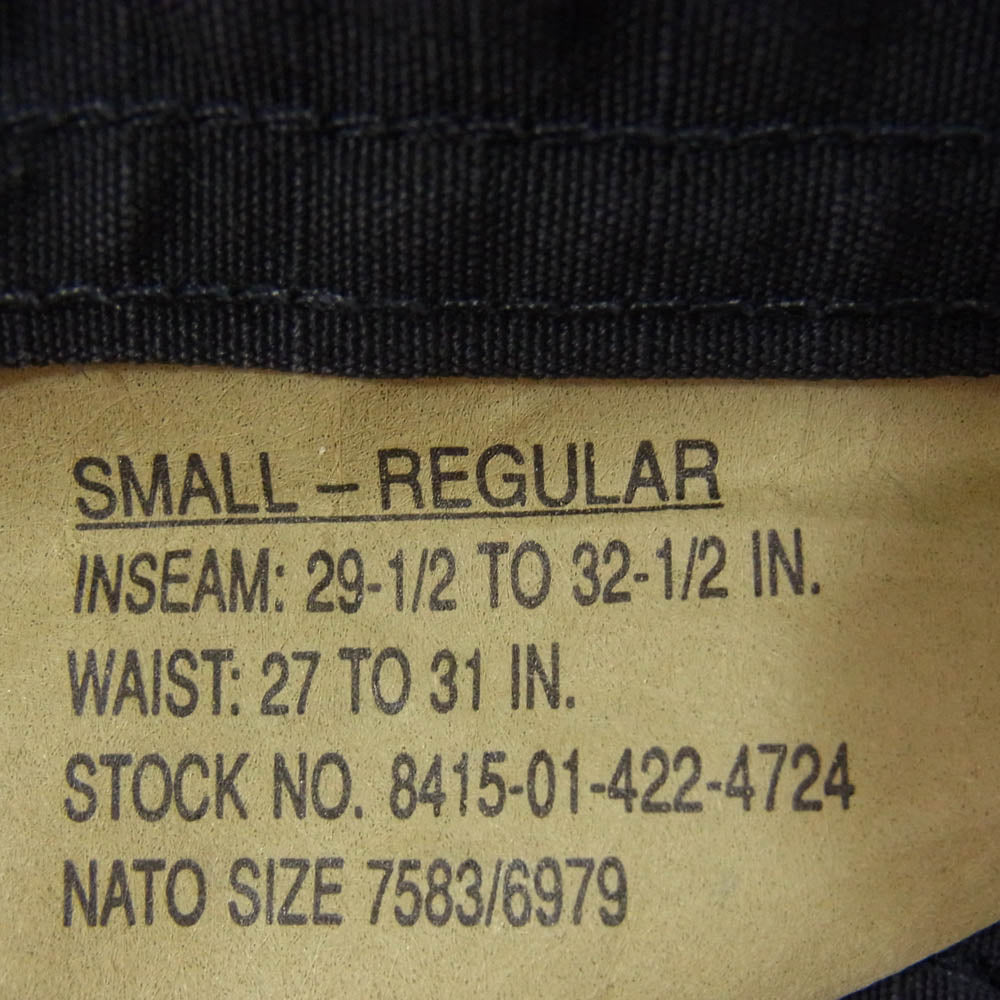 ヴィンテージ SP0100-97-D-CB10 U.S.ARMY 90s 米軍 BDU PANTS TROUSERS BLACK357 トラウザー パンツ ブラック系 S【中古】