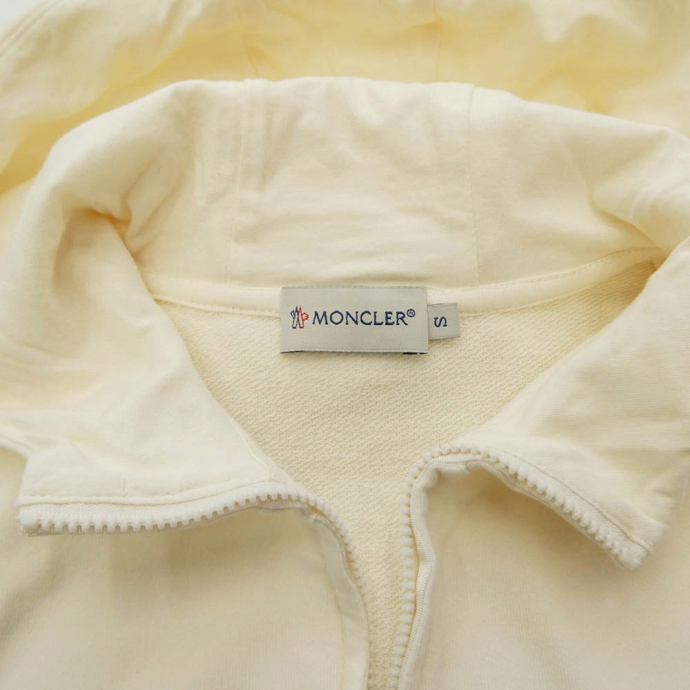 MONCLER モンクレール 210938478600 80068 MAGLIA CARDIGAN ジップアップ フーディー パーカー オフホワイト系 S【美品】【中古】