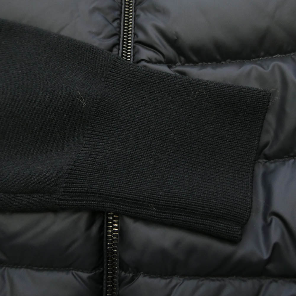 MONCLER モンクレール F20939B51100 A9018 CARDIGAN TRICOT カーディガン ニット切替 ロゴ ダウンジャケット ブラック系 XS【中古】