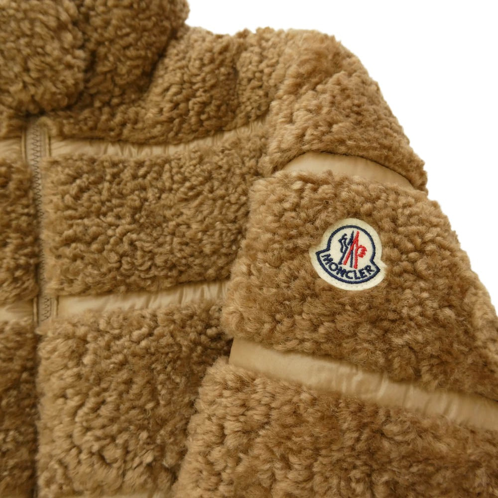 MONCLER モンクレール G20931A00049 54AM6 GENTIANE ジョンティアン ボア 切替 ダウン ジャケット ブラウン系 00【中古】