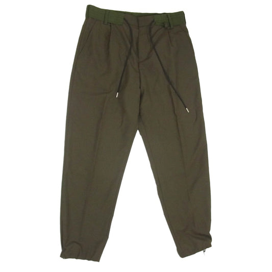 Sacai サカイ 22SS 22-02673M Suiting Pants スーチング ドローストリング トラウザー パンツ カーキ系 3【中古】