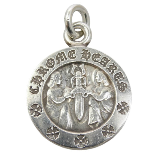CHROME HEARTS クロムハーツ（原本無） CHRM ANGL MDL V2 エンジェルメダルチャーム ペンダントトップ シルバー系【中古】
