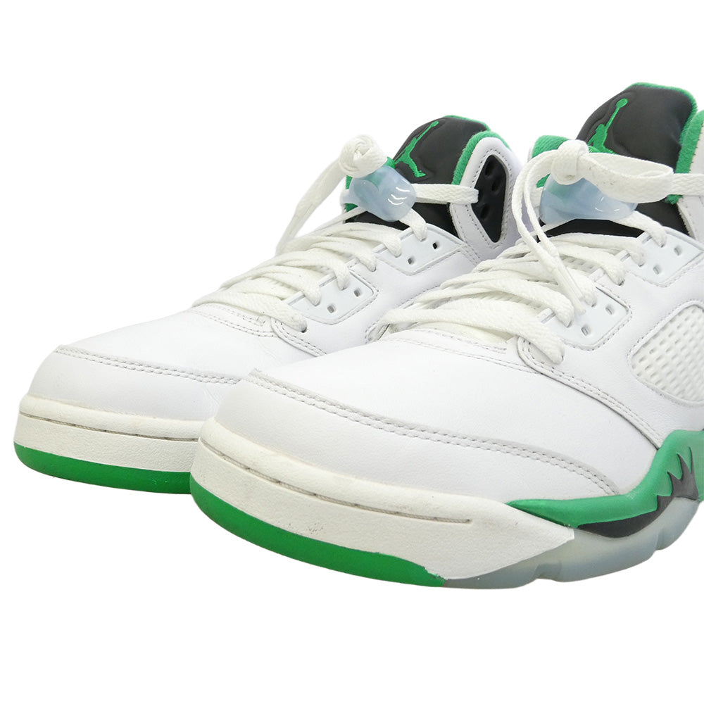 NIKE ナイキ DD9336-103 Women's Air Jordan 5 Retro Lucky Green ウィメンズ エアジョーダン5 レトロ ラッキーグリーン ハイカット スニーカー ホワイト系 グリーン系 28cm【中古】