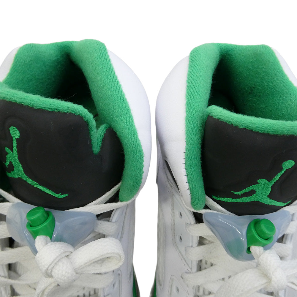 NIKE ナイキ DD9336-103 Women's Air Jordan 5 Retro Lucky Green ウィメンズ エアジョーダン5 レトロ ラッキーグリーン ハイカット スニーカー ホワイト系 グリーン系 28cm【中古】