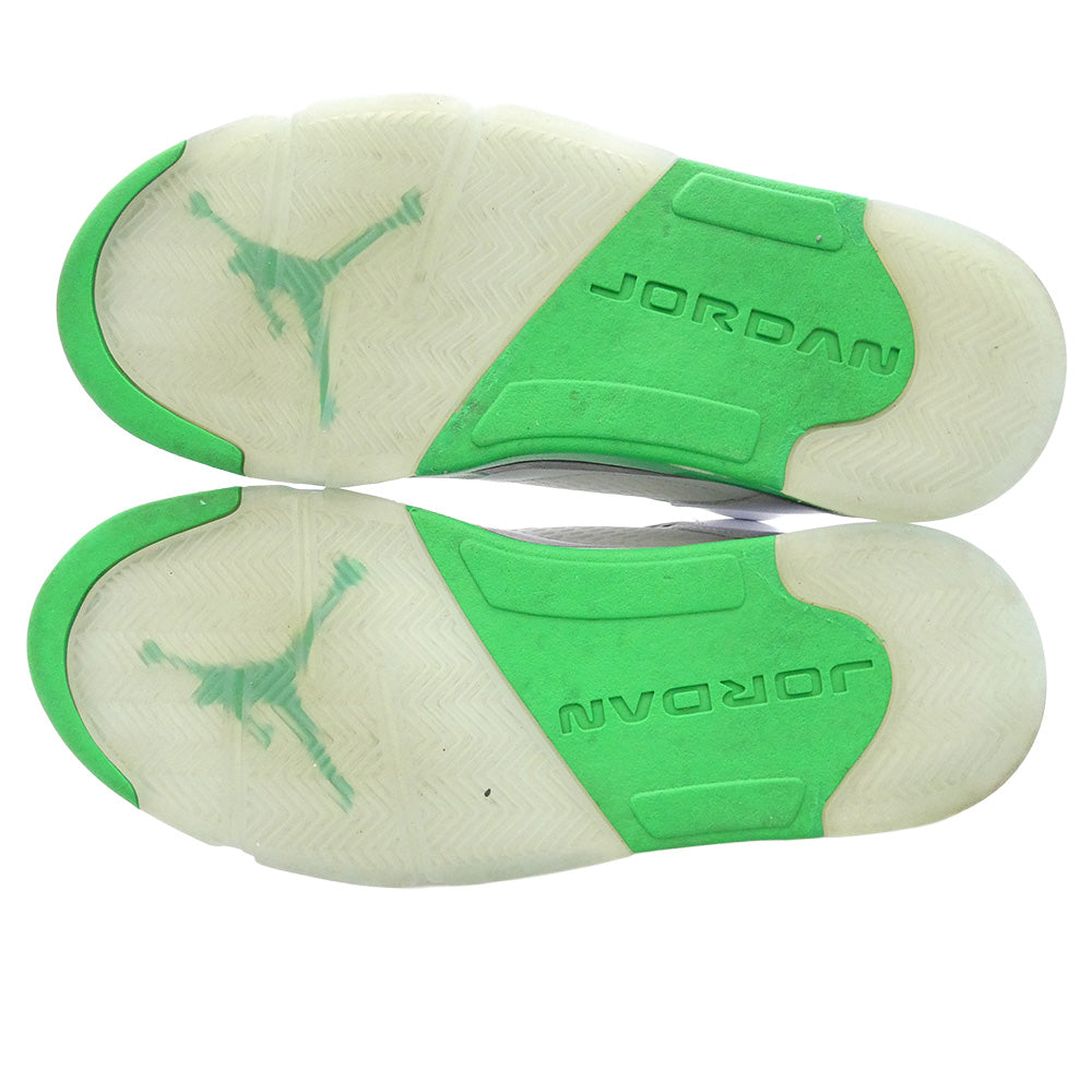 NIKE ナイキ DD9336-103 Women's Air Jordan 5 Retro Lucky Green ウィメンズ エアジョーダン5 レトロ ラッキーグリーン ハイカット スニーカー ホワイト系 グリーン系 28cm【中古】