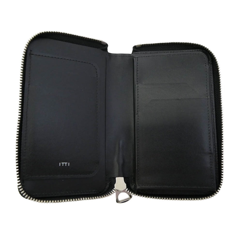 イッチ ITTI-WLT-006.5-H CRISTY SMART MID WLT.5 CROCO クリスティ スマート クロコ ウォレット ブラック系【美品】【中古】