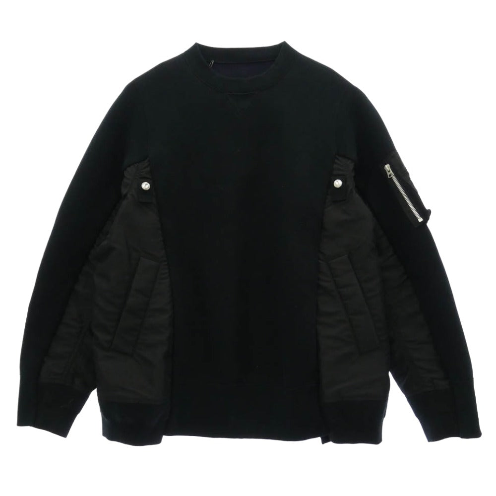 Sacai サカイ SCM-032 Sponge Sweat MA-1 Pullover 異素材ドッキング