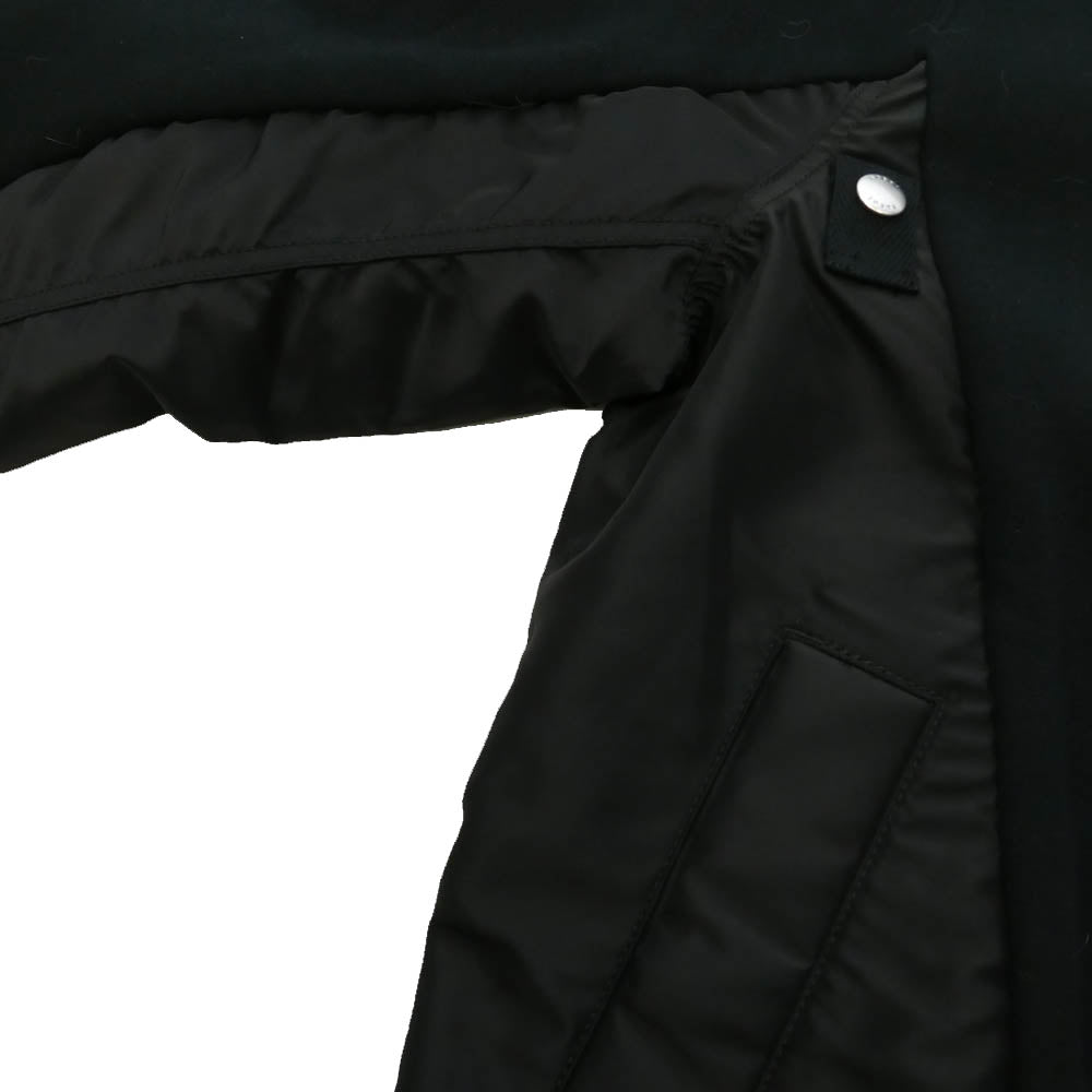 Sacai サカイ SCM-326 Sponge Sweat x Nylon Twill Pullover 再構築 MA-1ドッキング スポンジスウェット クルーネック トレーナー ブラック系 2【中古】