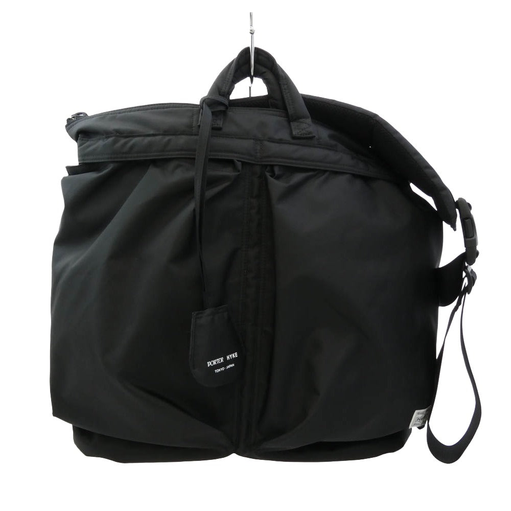 PORTER ポーター HYKE ハイク 386-19562 × HYKE ハイク HELMET BAG ヘルメットバッグ ショルダーバッグ ブラック系【中古】