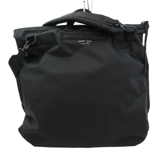 PORTER ポーター HYKE ハイク 386-19562 × HYKE ハイク HELMET BAG ヘルメットバッグ ショルダーバッグ ブラック系【中古】