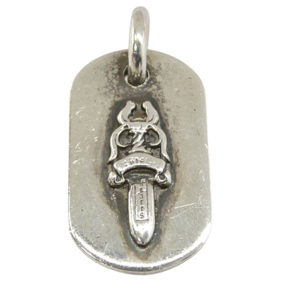 CHROME HEARTS クロムハーツ（原本無） RAISED DAGGER DOGTAG レイズド ダガー ドッグタグ ペンダントトップ シルバー系【中古】
