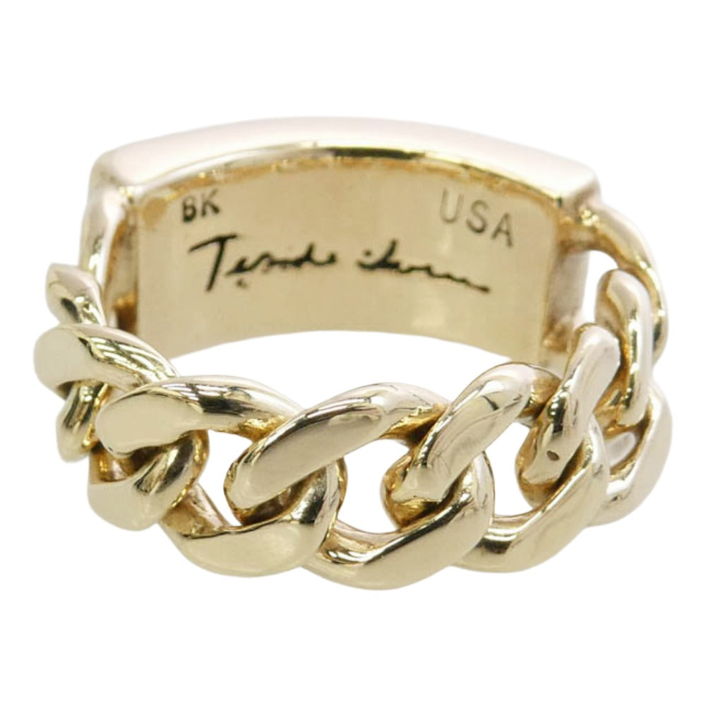TENDERLOIN テンダーロイン 【新品仕上げ済】8K ゴールド ダイヤ I.D RING GOLD STONE リング ゴールド系 約21.5号【美品】【中古】