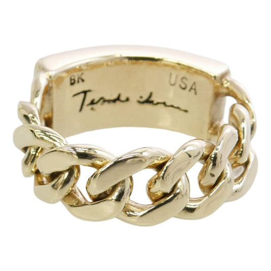 TENDERLOIN テンダーロイン 【新品仕上げ済】8K ゴールド ダイヤ I.D RING GOLD STONE リング ゴールド系 約21.5号【美品】【中古】