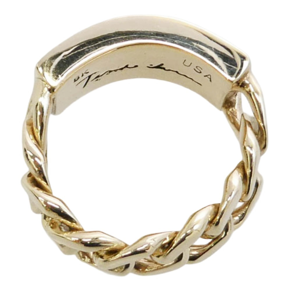 TENDERLOIN テンダーロイン 【新品仕上げ済】8K ゴールド ダイヤ I.D RING GOLD STONE リング ゴールド系 約21.5号【美品】【中古】