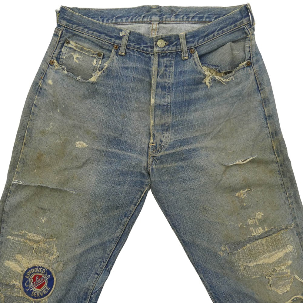 Levi's リーバイス Vintage ヴィンテージ 60s 501 BIG E 前期 Vステッチ ボタン裏E デニム パンツ ライトブルー系【中古】