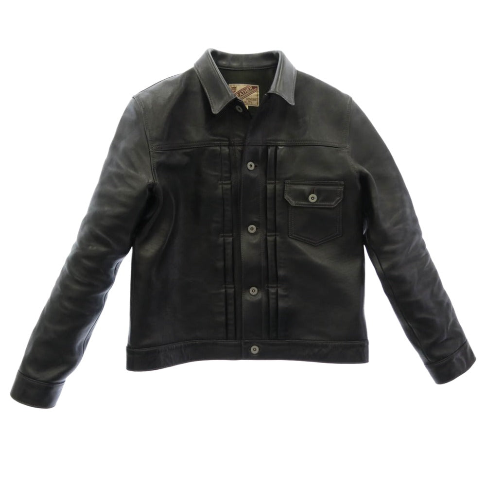 ワイツーレザー EB-140 ECO HORSE TYPE 1 JEAN JACKET エコ ホース タイプ 1st タイプ ホースハイド レザー ジャケット ダークブラウン系 42【中古】
