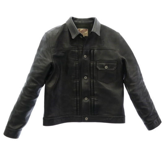 ワイツーレザー EB-140 ECO HORSE TYPE 1 JEAN JACKET エコ ホース タイプ 1st タイプ ホースハイド レザー ジャケット ダークブラウン系 42【中古】