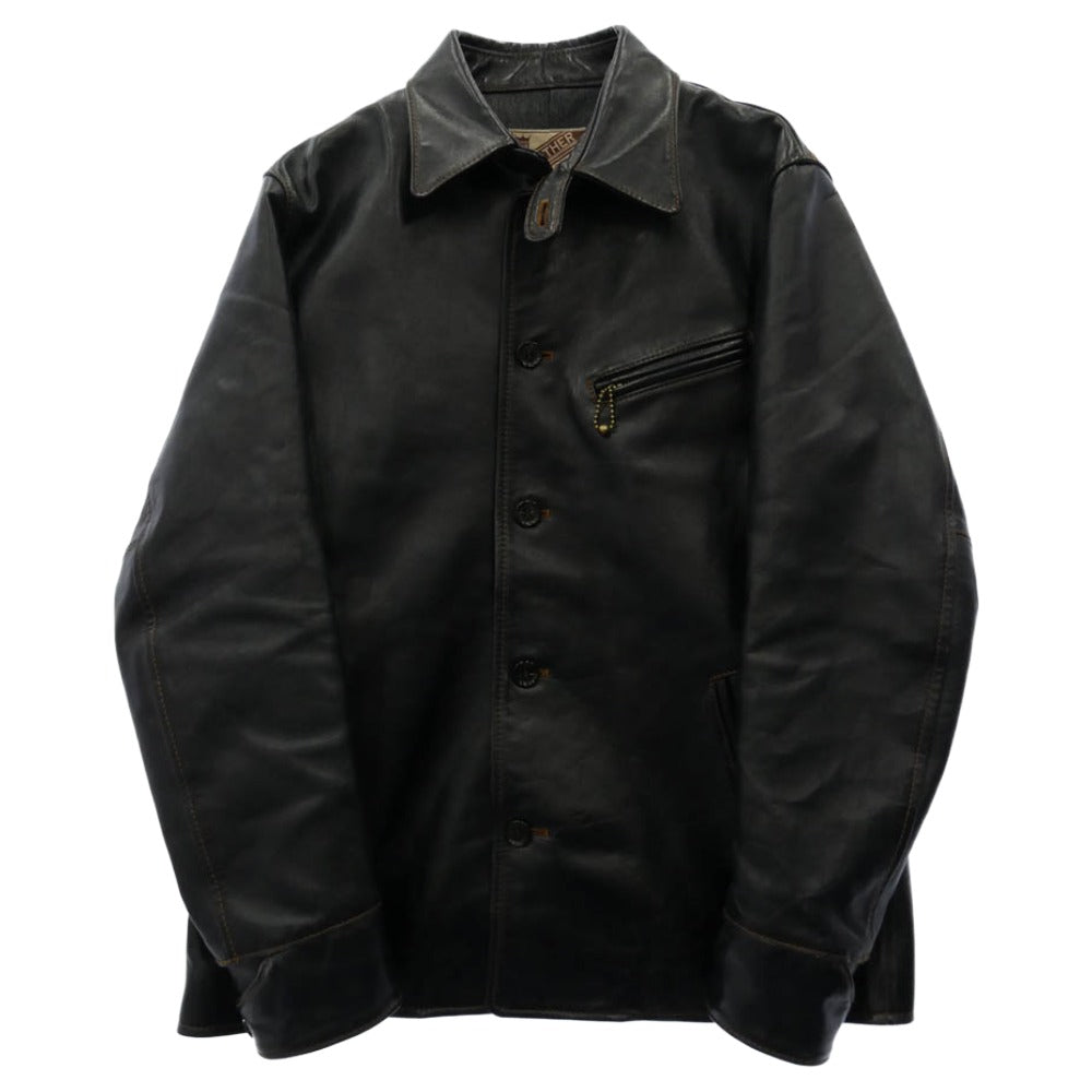 ワイツーレザー IC-77 INDIGO HORSE CAR COAT インディゴ ホース カーコート ホースハイド レザー ジャケット インディゴブルー系 40【中古】