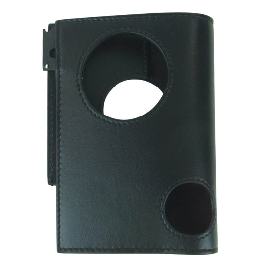 OFF-WHITE オフホワイト OMND018R21LEA0011000 Meteor Card Holder レザー パスポートケース カードホルダー ブラック系【美品】【中古】
