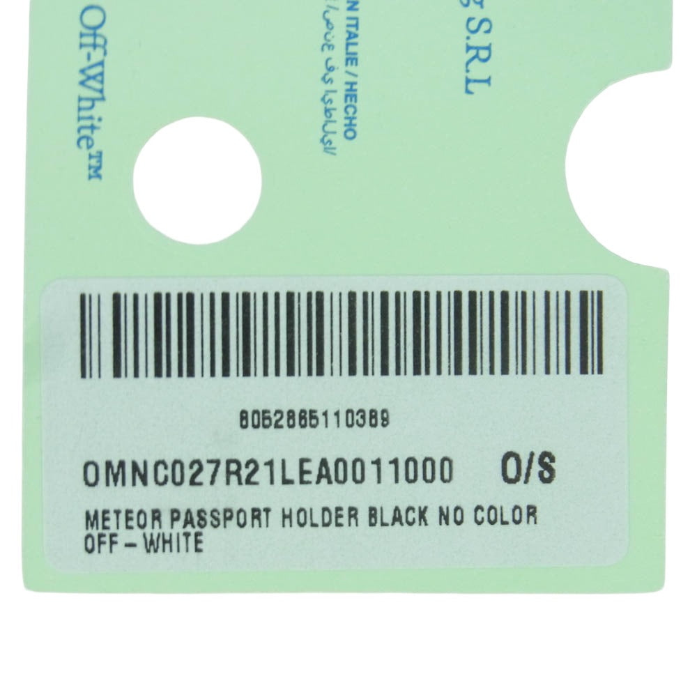 OFF-WHITE オフホワイト OMND018R21LEA0011000 Meteor Card Holder レザー パスポートケース カードホルダー ブラック系【美品】【中古】