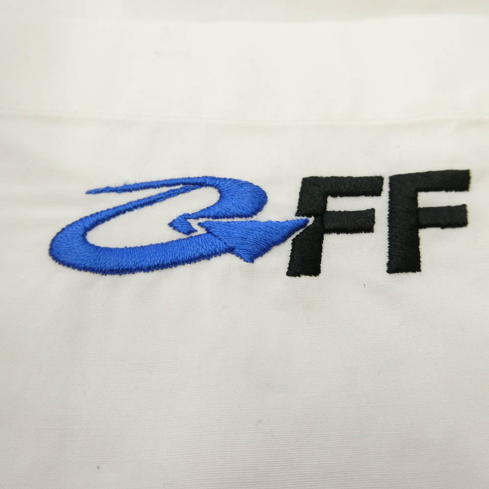 OFF-WHITE オフホワイト OMGG004S23FAB001 バック刺繍ロゴプリント オープンカラー 半袖 シャツ ホワイト系 S【中古】