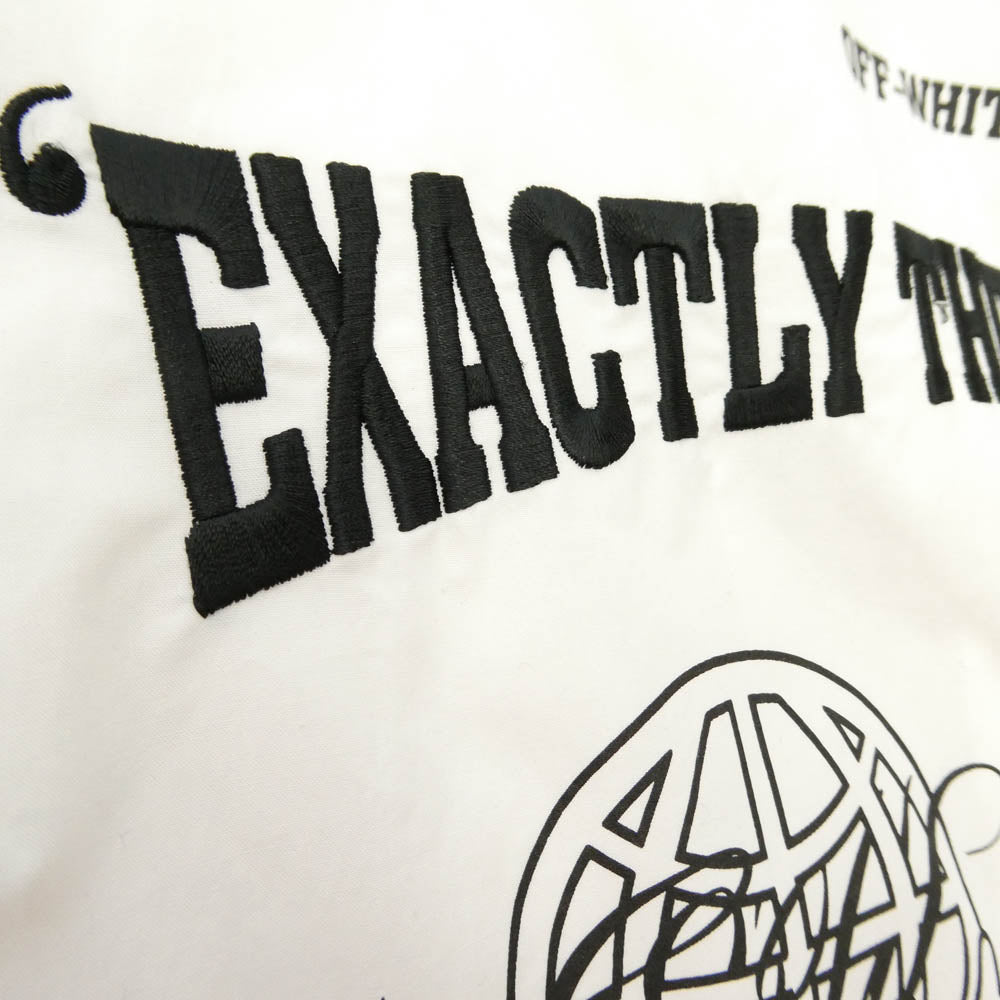 OFF-WHITE オフホワイト OMGG004S23FAB001 バック刺繍ロゴプリント オープンカラー 半袖 シャツ ホワイト系 S【中古】