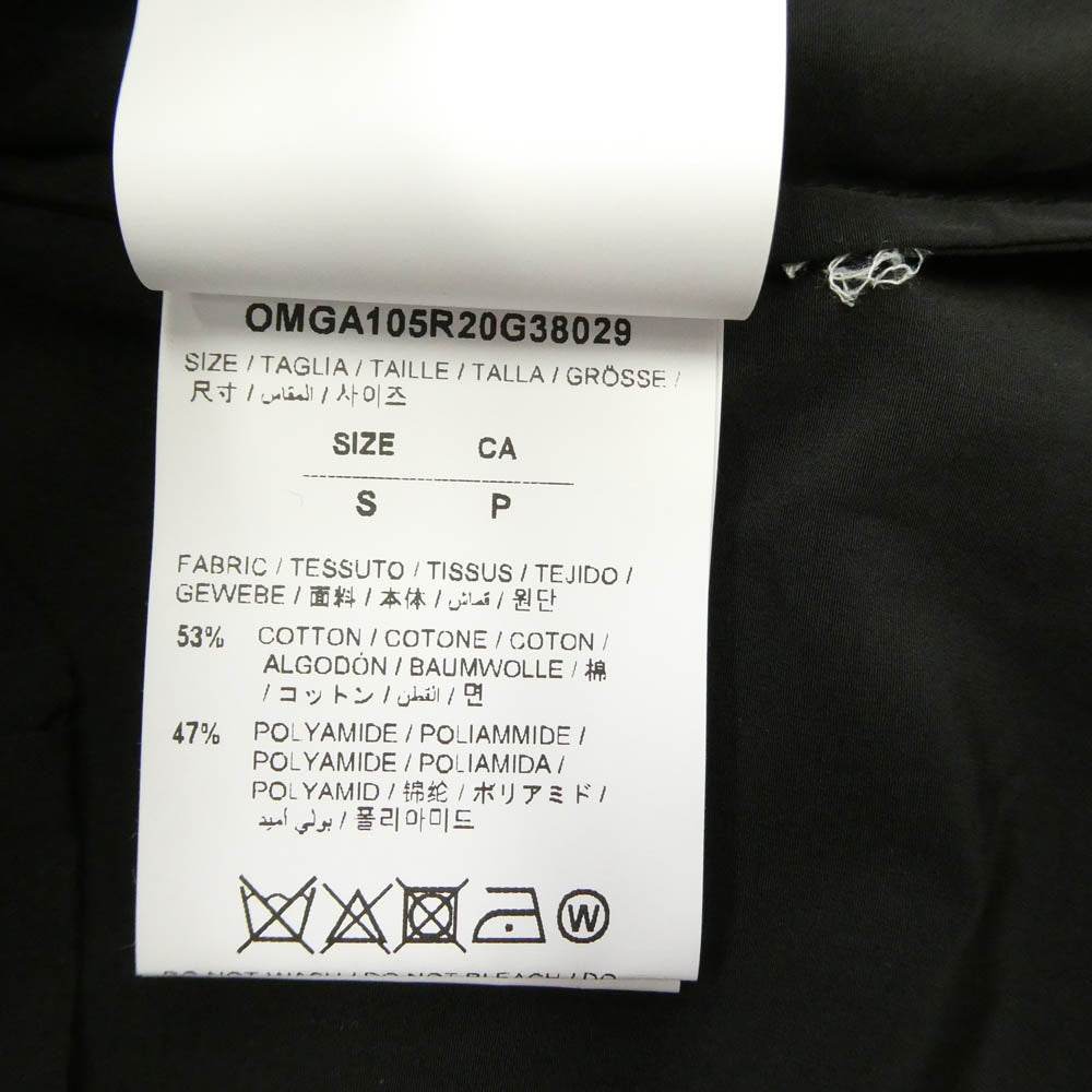 OFF-WHITE オフホワイト OMGA105R20G38029 リフレクトロゴプリント パイピング 半袖 トラックシャツ ブラック系 S【中古】