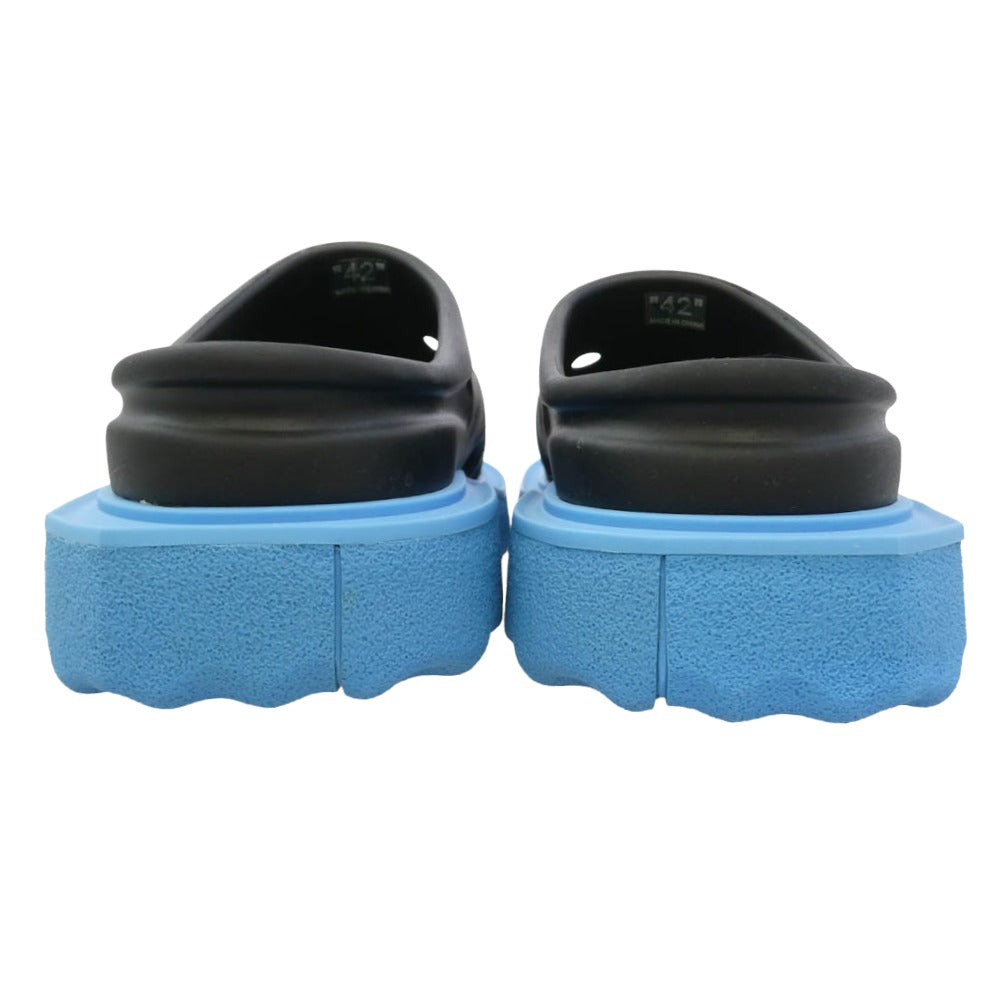 OFF-WHITE オフホワイト OWIH019SMAT0014537 Sponge Sole Meteor Slipper スポンジソール メテオ スリッパ サンダル ブラック系 ライトブルー系 42【中古】