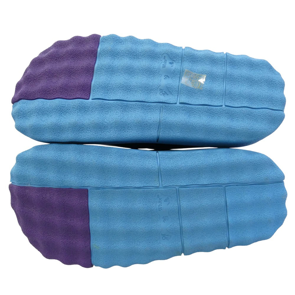 OFF-WHITE オフホワイト OWIH019SMAT0014537 Sponge Sole Meteor Slipper スポンジソール メテオ スリッパ サンダル ブラック系 ライトブルー系 42【中古】