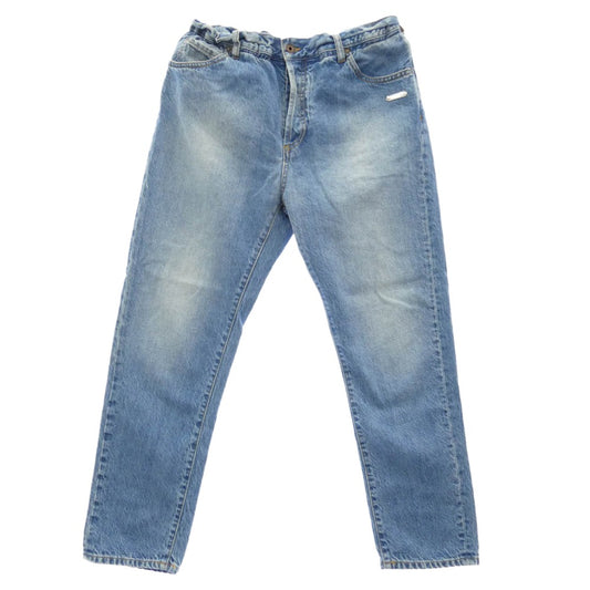 OFF-WHITE オフホワイト OMYA005F18166004 ベルテッド ウエストゴム デニムパンツ ジーンズ インディゴブルー系 33【中古】