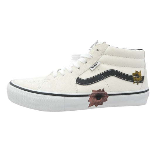 Supreme シュプリーム VANS バンズ VN0A5KS1CRM x Nate Lowman ネイトローマン x Vans バンズ Skate Grosso Mid スケートグロッソ ミッド スニーカー オフホワイト系 28cm【極上美品】【中古】