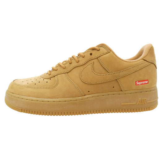 Supreme シュプリーム NIKE ナイキ DN1555-200 x Nike ナイキ Air Force 1 Low Flax Wheat AF1 エアフォース1 ロー ウィート スエード スニーカー ライトブラウン系 28cm【美品】【中古】