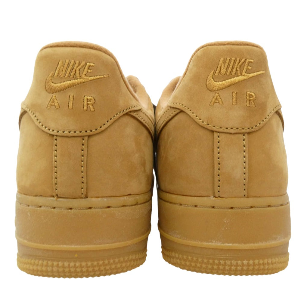 Supreme シュプリーム NIKE ナイキ DN1555-200 x Nike ナイキ Air Force 1 Low Flax Wheat AF1 エアフォース1 ロー ウィート スエード スニーカー ライトブラウン系 28cm【美品】【中古】