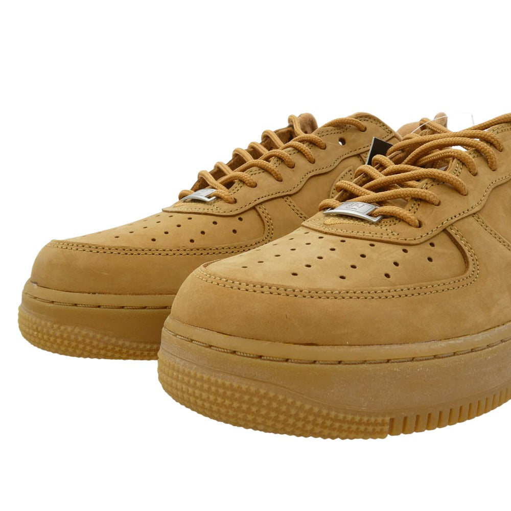 Supreme シュプリーム NIKE ナイキ DN1555-200 x Nike ナイキ Air Force 1 Low Flax Wheat AF1 エアフォース1 ロー ウィート スエード スニーカー ライトブラウン系 28cm【美品】【中古】