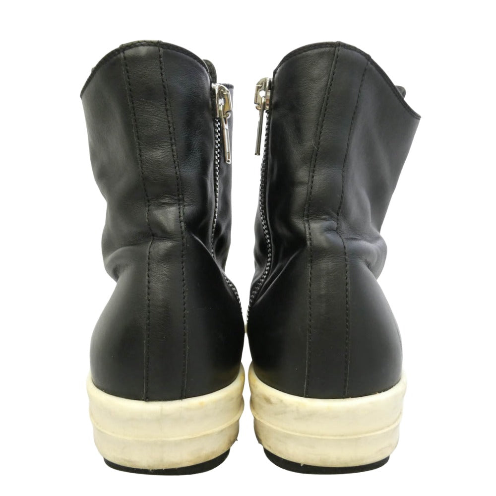 Rick Owens リックオウエンス RAMONES ラモーンズ サイドジップ レザーハイカットスニーカー ブラック系 41【中古】