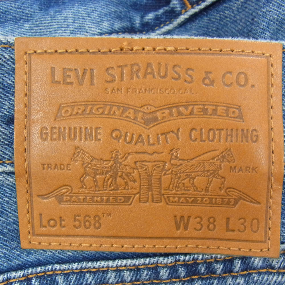 Levi's リーバイス PREMIUM 568 ルーズストレート デニムパンツ ジーンズ W38 L30 インディゴブルー系 38【中古】