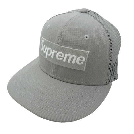 Supreme シュプリーム NEW ERA ニューエラ 24SS x New Era ニューエラ Box Logo Mesh Back ボックスロゴ メッシュ スナップバック キャップ 帽子 グレー系 57.7cm【美品】【中古】