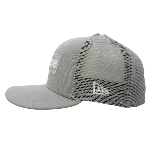 Supreme シュプリーム NEW ERA ニューエラ 24SS x New Era ニューエラ Box Logo Mesh Back ボックスロゴ メッシュ スナップバック キャップ 帽子 グレー系 57.7cm【美品】【中古】