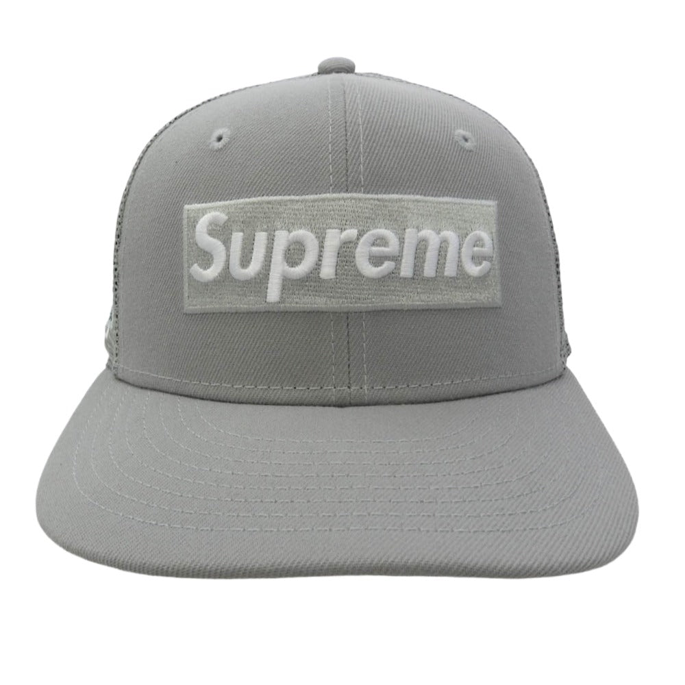 Supreme シュプリーム NEW ERA ニューエラ 24SS x New Era ニューエラ Box Logo Mesh Back ボックスロゴ メッシュ スナップバック キャップ 帽子 グレー系 57.7cm【美品】【中古】
