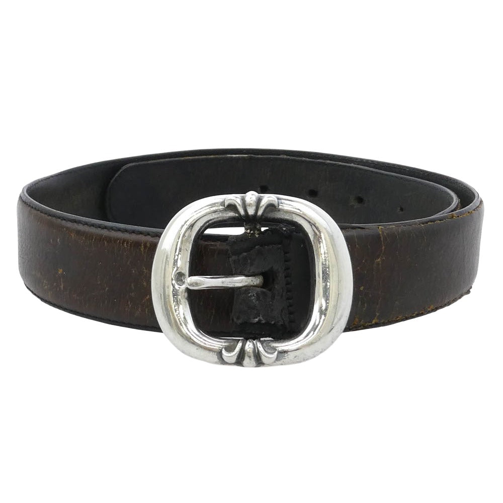 CHROME HEARTS クロムハーツ（原本無） BLT GUNSLINGER 1.5 ガンスリンガー レザー ベルト ダークブラウン系 30【中古】