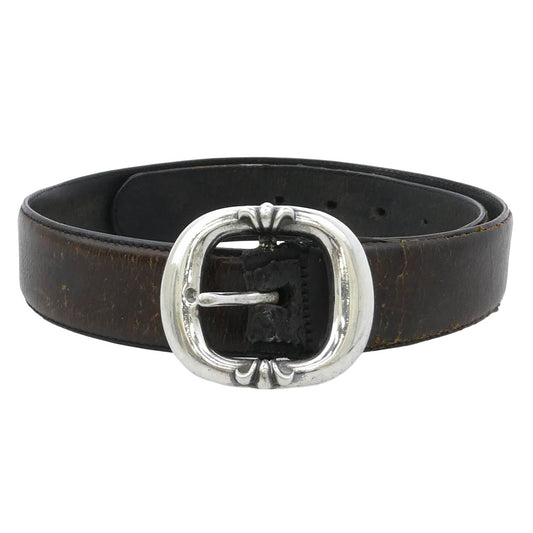 CHROME HEARTS クロムハーツ（原本無） BLT GUNSLINGER 1.5 ガンスリンガー レザー ベルト ダークブラウン系 30【中古】
