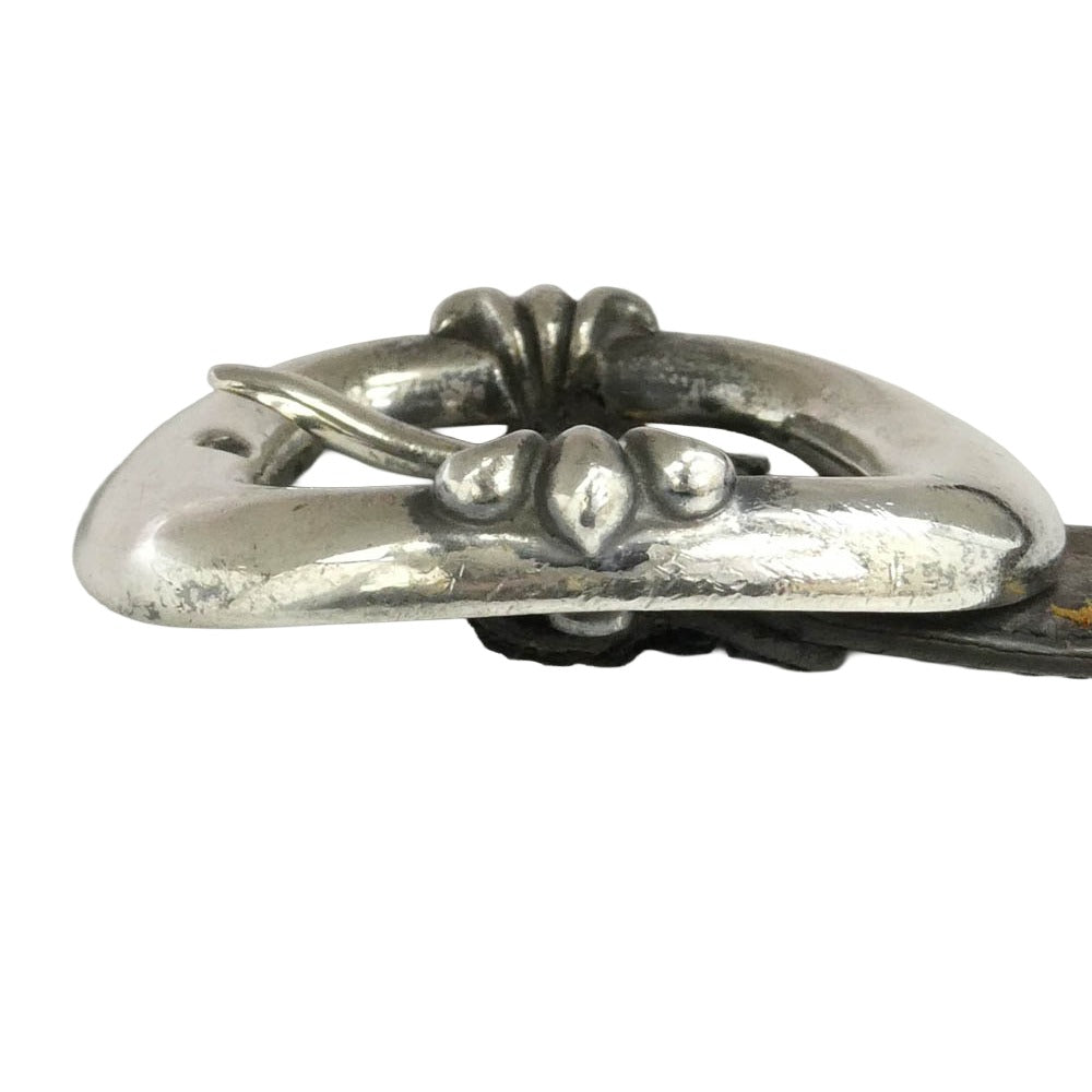 CHROME HEARTS クロムハーツ（原本無） BLT GUNSLINGER 1.5 ガンスリンガー レザー ベルト ダークブラウン系 30【中古】