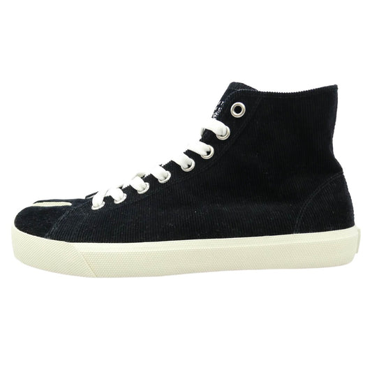 MAISON MARGIELA メゾンマルジェラ S58WS0111 Tabi High 足袋 タビ コーデュロイ ハイカット スニーカー ブラック系 39【中古】